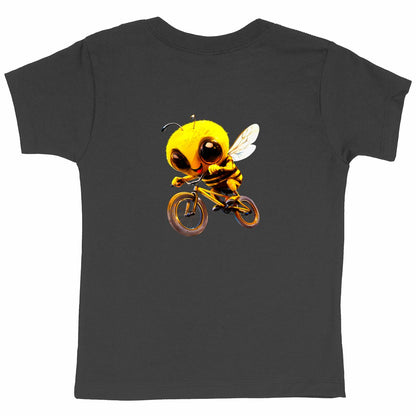 Biking Bee Back T-shirt Enfant à Col Rond