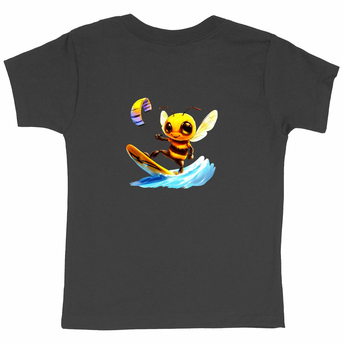 Kitesurfing Bee Back T-shirt Enfant à Col Rond