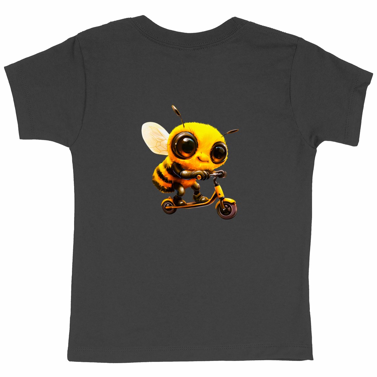 Scootering Bee Back T-shirt Enfant à Col Rond