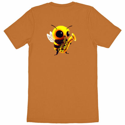 Saxophone Bee 1 Back T-shirt Homme à Col Rond