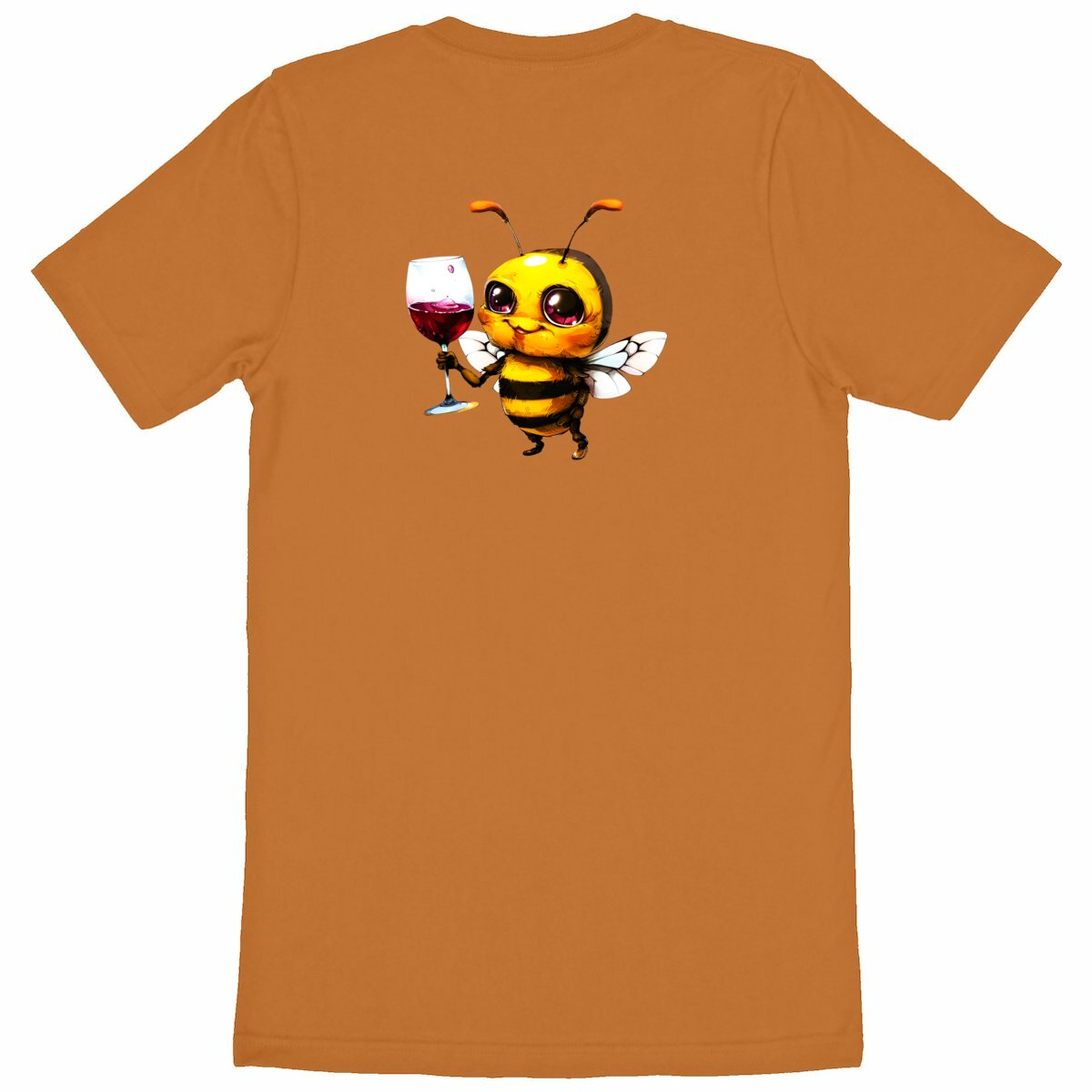 Bee Drinking Wine Back