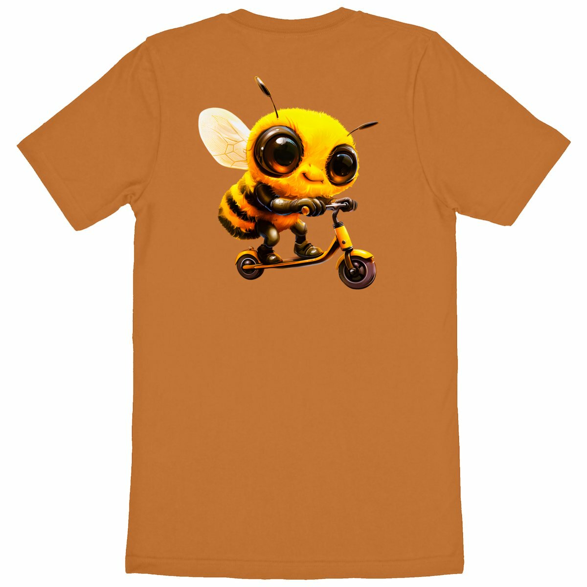 Scootering Bee Back T-shirt Homme à Col Rond