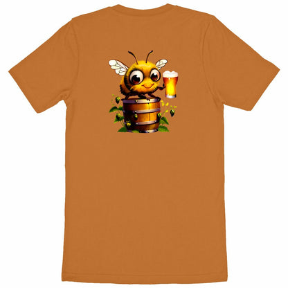 Bee Drinking Beer 2 Back T-shirt Homme à Col Rond