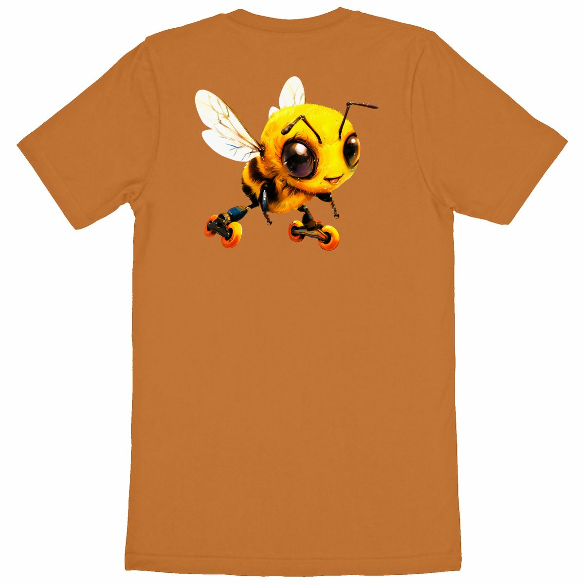 Rollerblading Bee Back T-shirt Homme à Col Rond