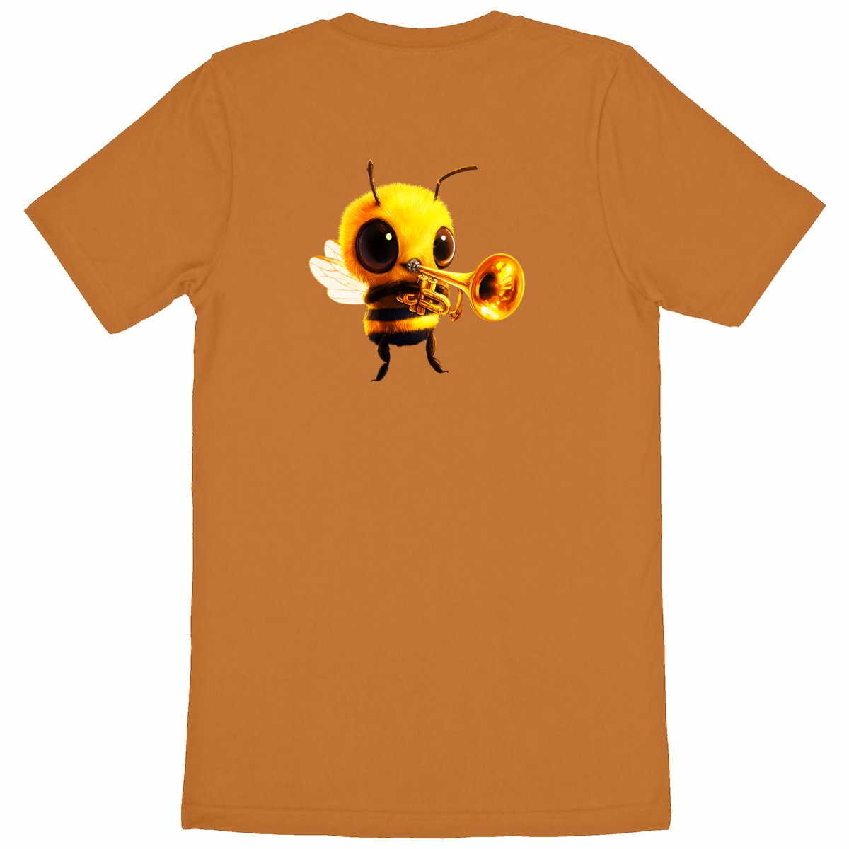 Trumpet Bee 1 Back T-shirt Homme à Col Rond