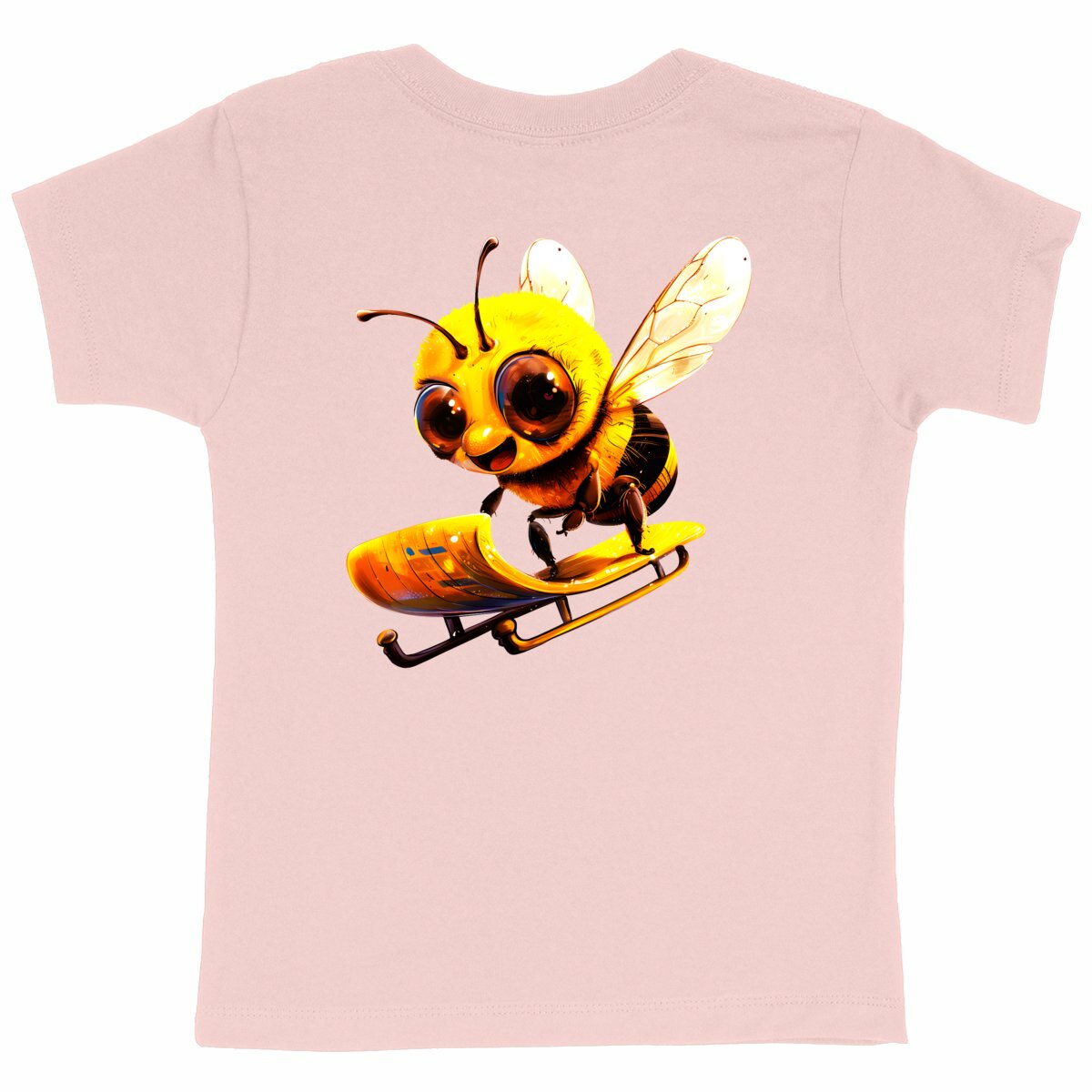 Sledding Bee Back T-shirt Enfant à Col Rond