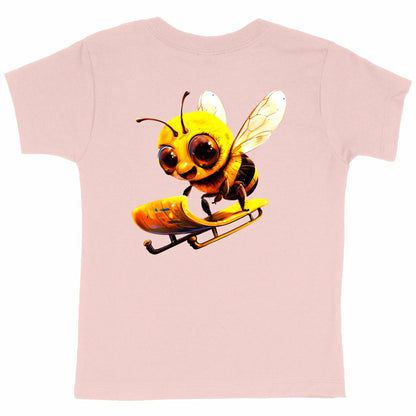 Sledding Bee Back T-shirt Enfant à Col Rond