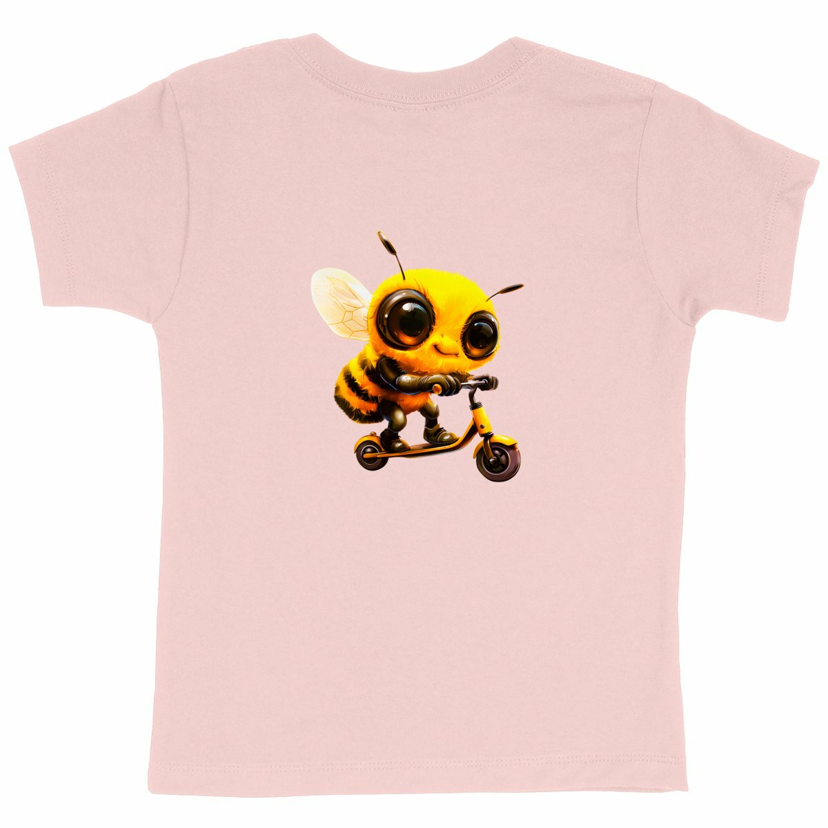 Scootering Bee Back T-shirt Enfant à Col Rond