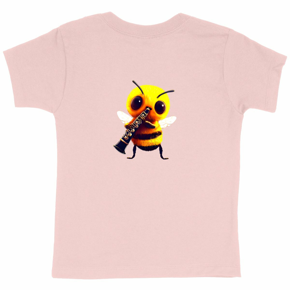 Clarinet Bee 1 Back T-shirt Enfant à Col Rond