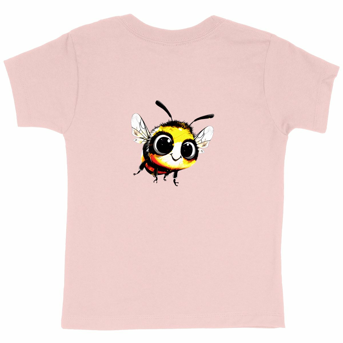 Cute Bee 1 Back T-shirt Enfant à Col Rond