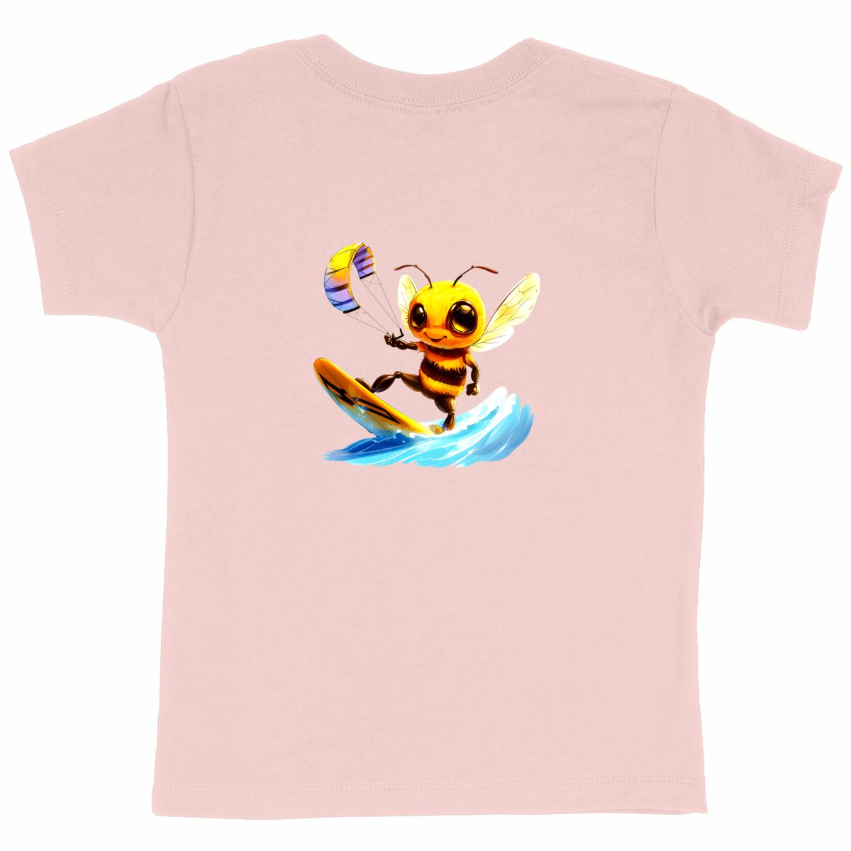 Kitesurfing Bee Back T-shirt Enfant à Col Rond