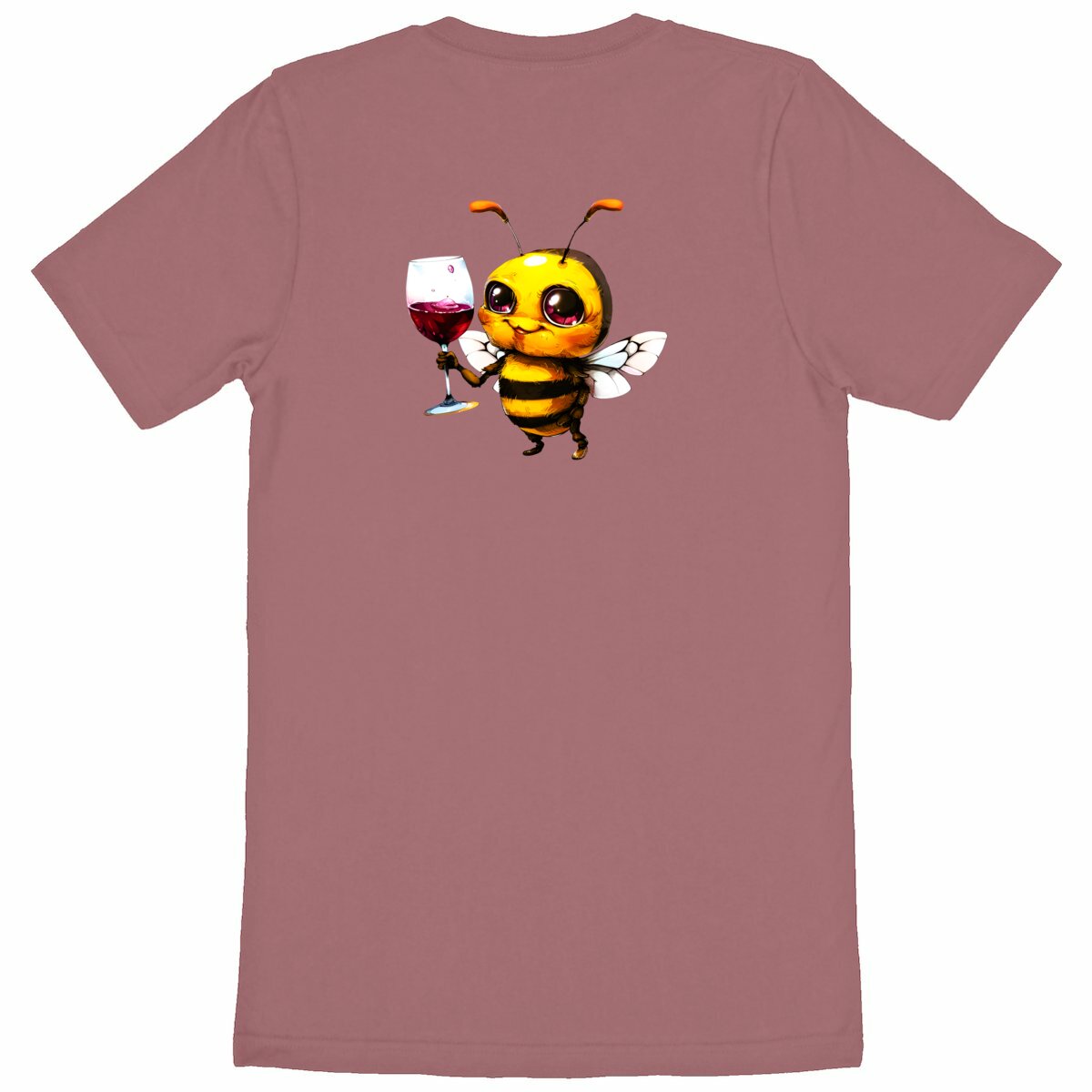 Bee Drinking Wine Back