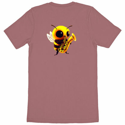 Saxophone Bee 1 Back T-shirt Homme à Col Rond