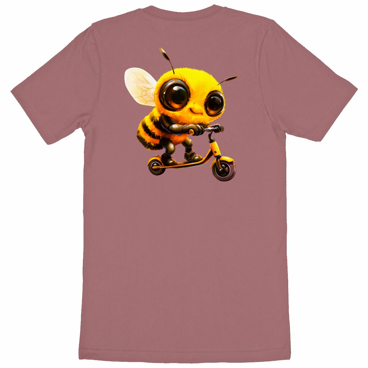 Scootering Bee Back T-shirt Homme à Col Rond