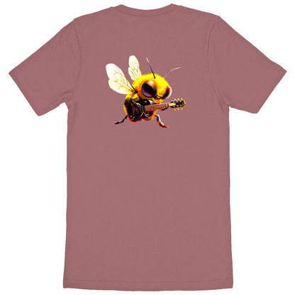 Guitar Bee 2 Back T-shirt Homme à Col Rond