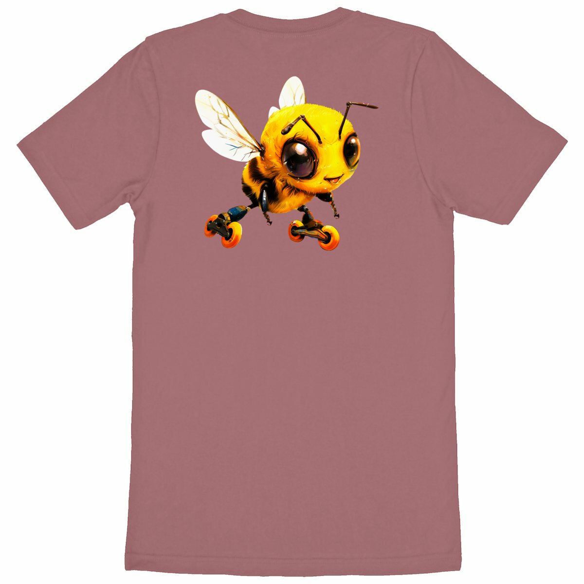 Rollerblading Bee Back T-shirt Homme à Col Rond