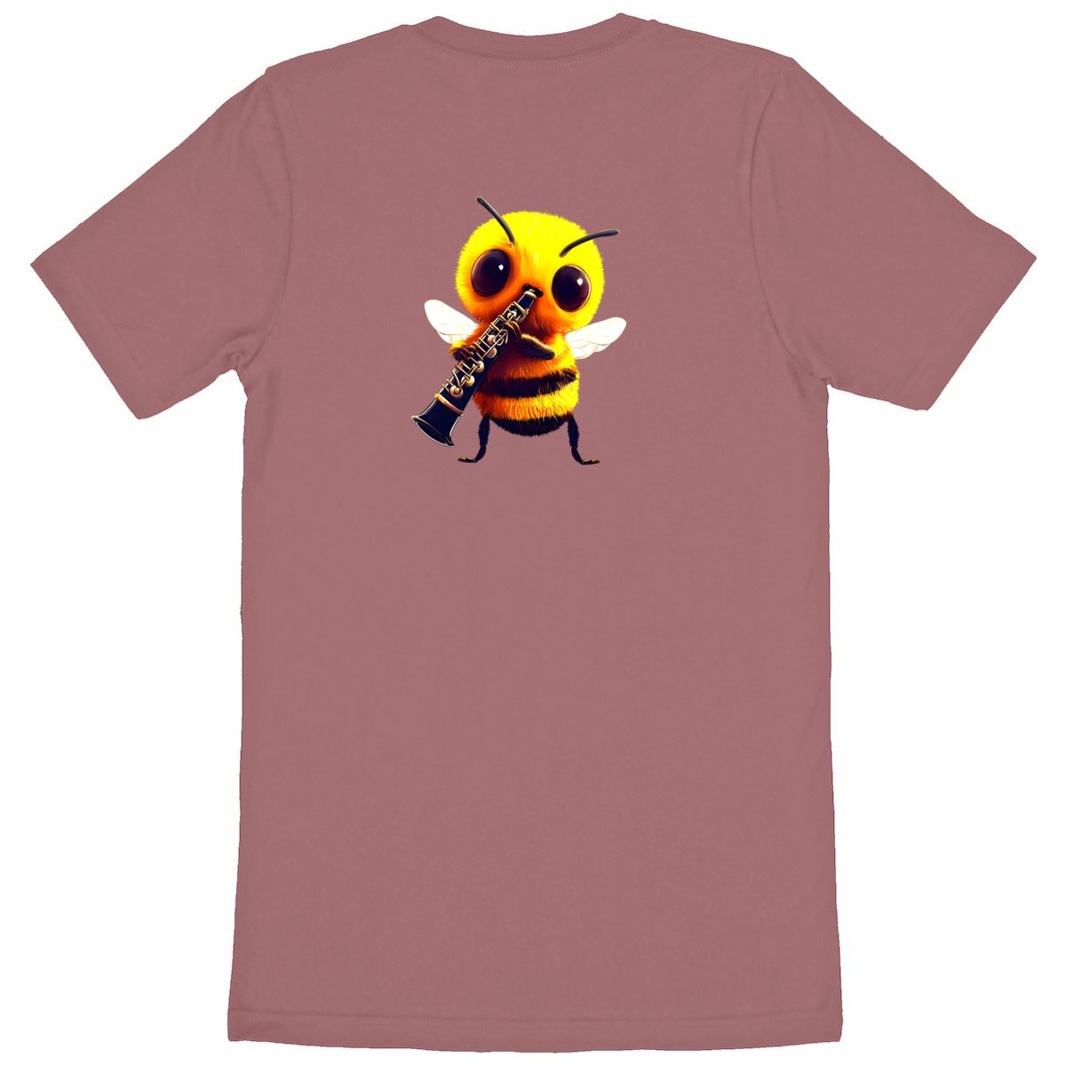 Clarinet Bee 1 Back T-shirt Homme à Col Rond