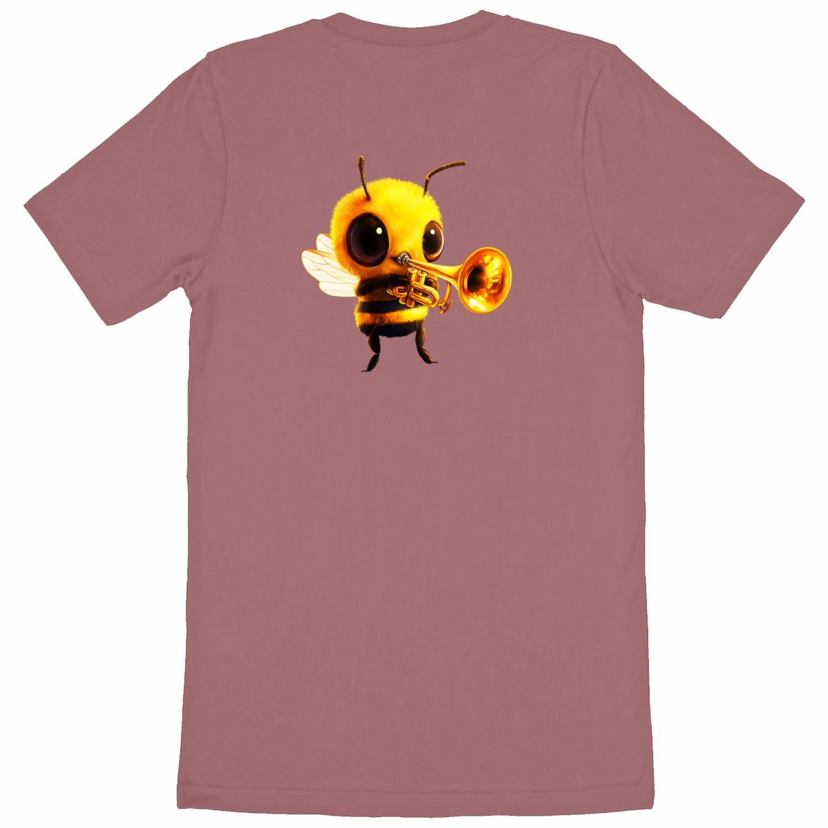 Trumpet Bee 1 Back T-shirt Homme à Col Rond