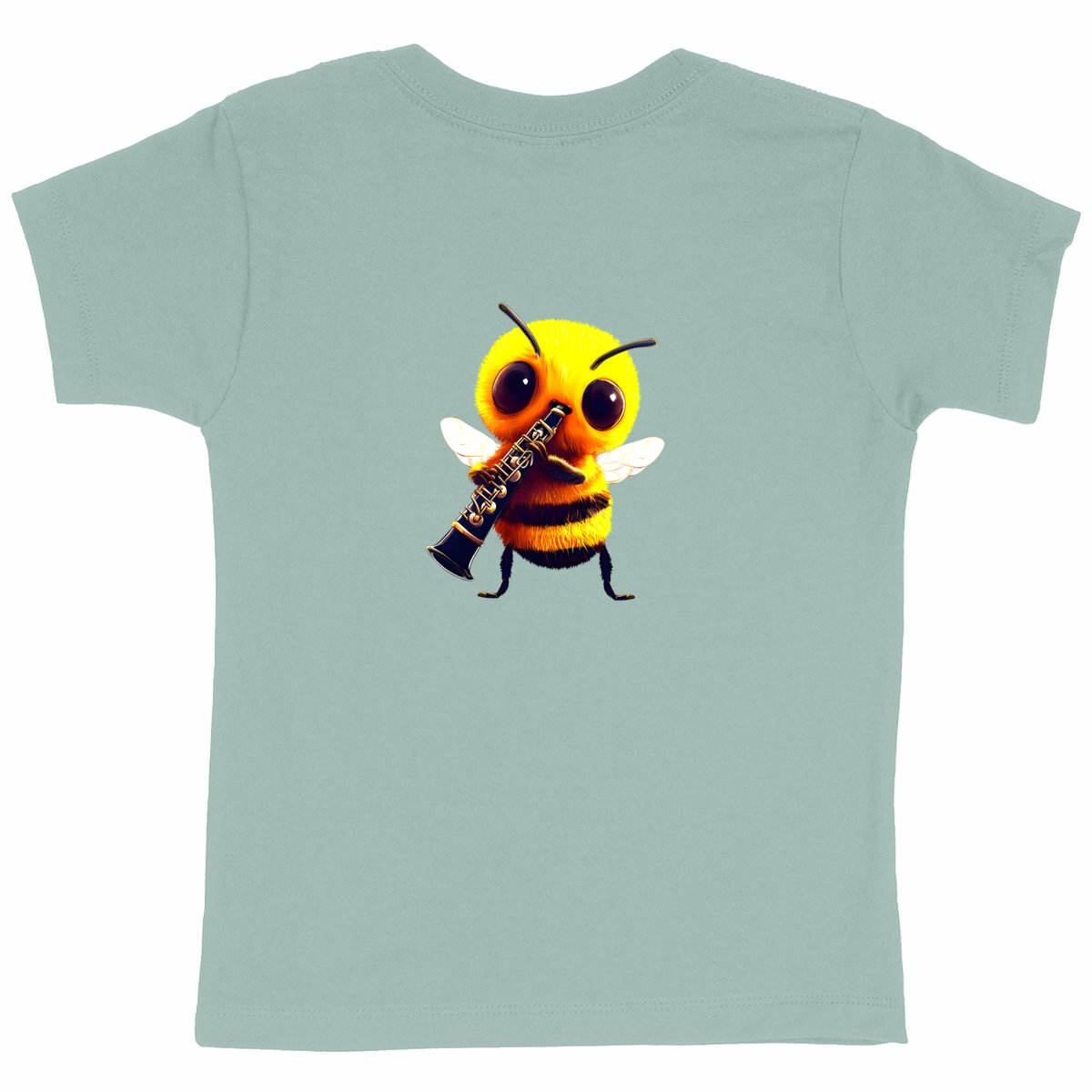 Clarinet Bee 1 Back T-shirt Enfant à Col Rond