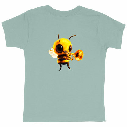 Trumpet Bee 1 Back T-shirt Enfant à Col Rond