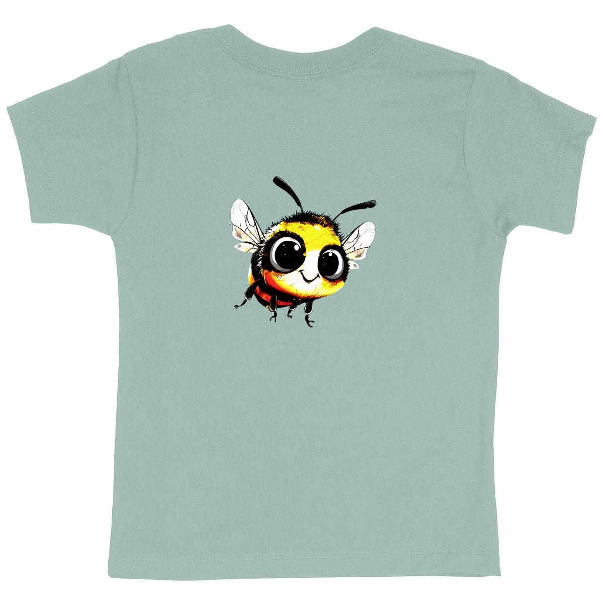 Cute Bee 1 Back T-shirt Enfant à Col Rond