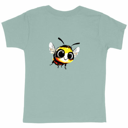 Cute Bee 1 Back T-shirt Enfant à Col Rond