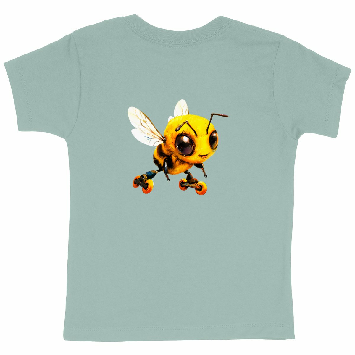 Rollerblading Bee Back T-shirt Enfant à Col Rond