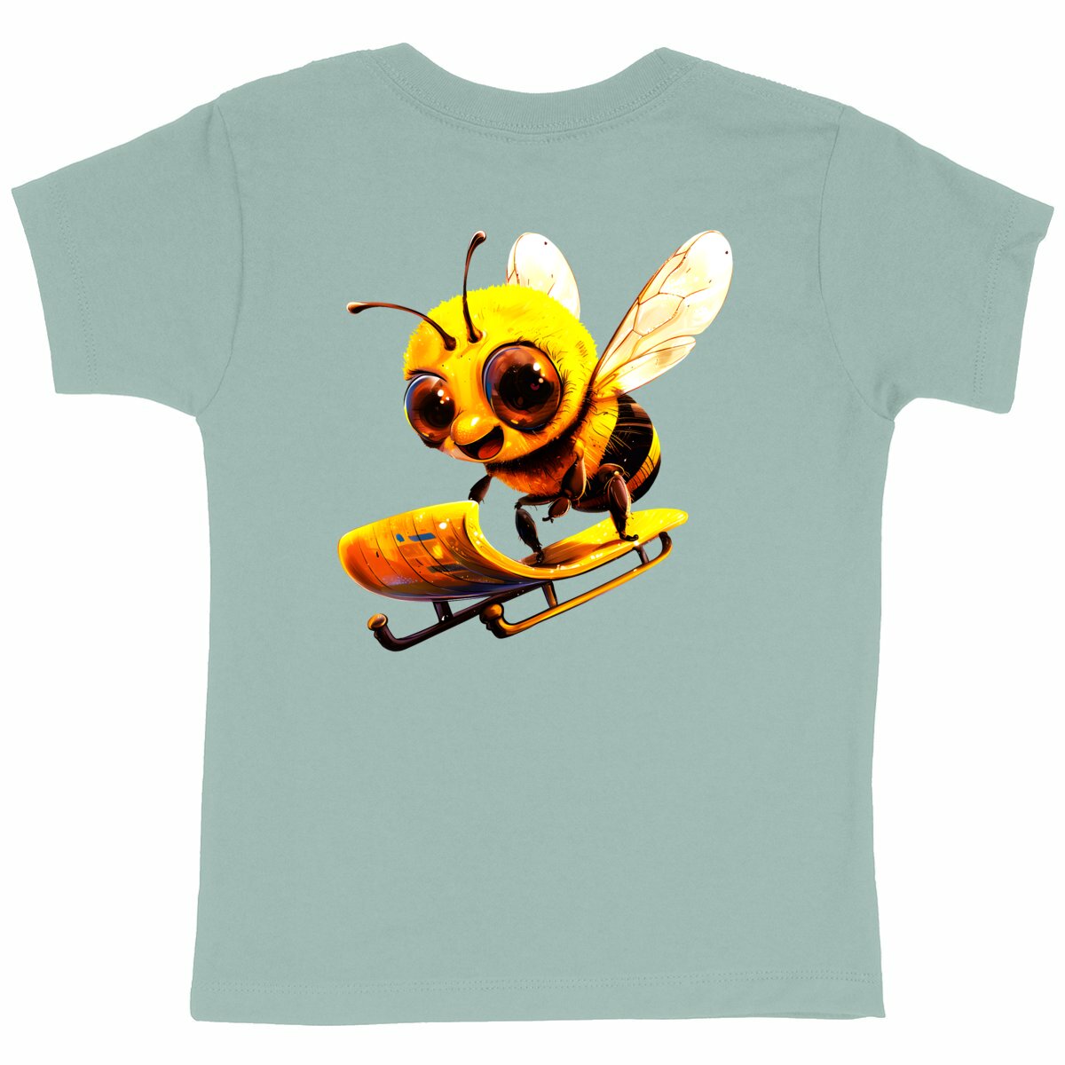 Sledding Bee Back T-shirt Enfant à Col Rond