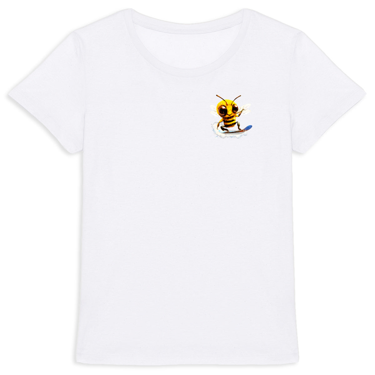 Snowboarding Bee Logo T-shirt Femme à Col Rond