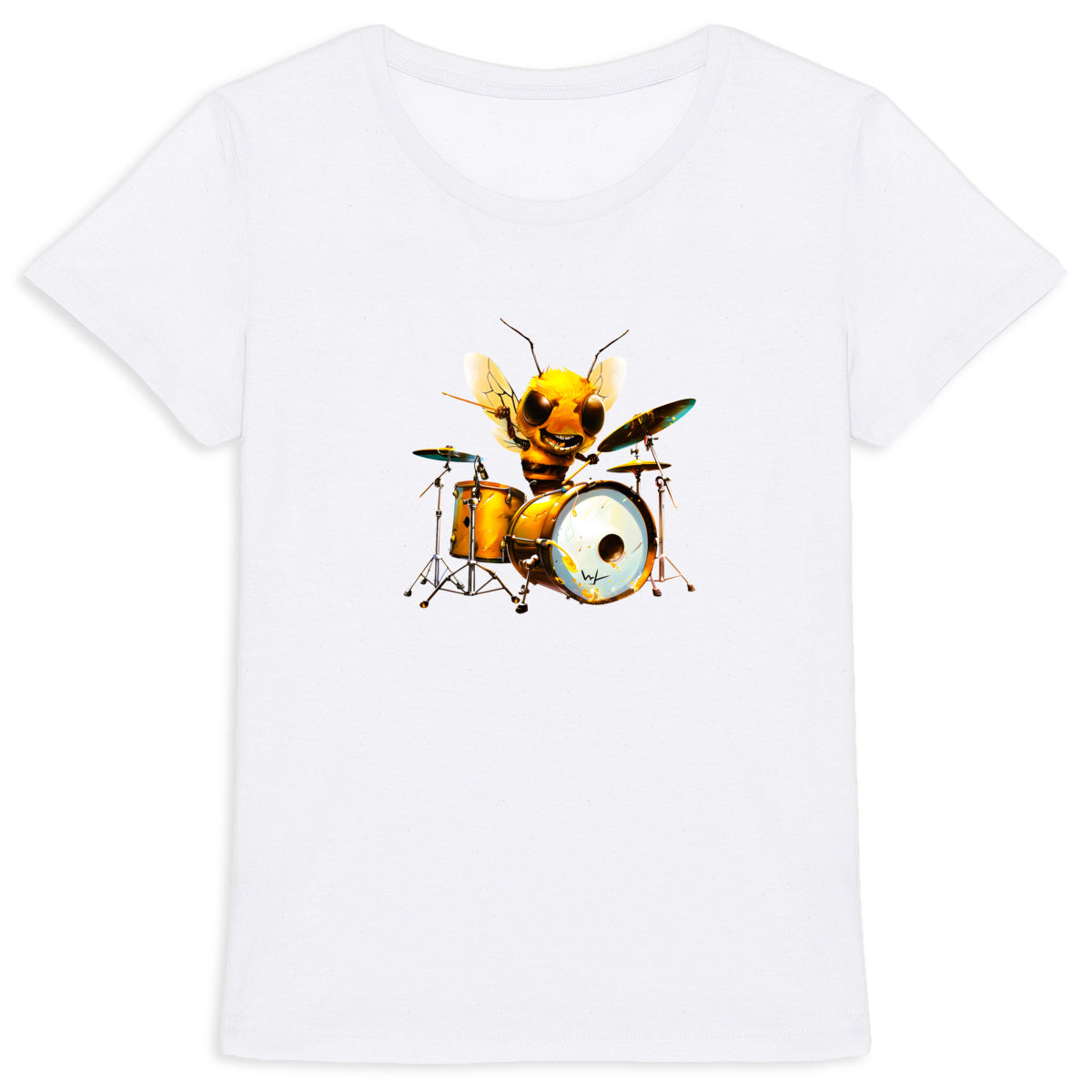 Battery Bee 2 Front T-shirt Femme à Col Rond