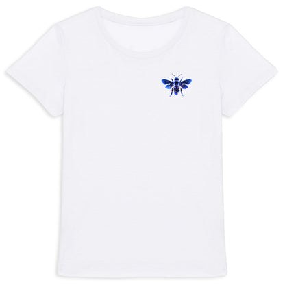 Celestial Blue Bee 1 Logo T-shirt Femme à Col Rond