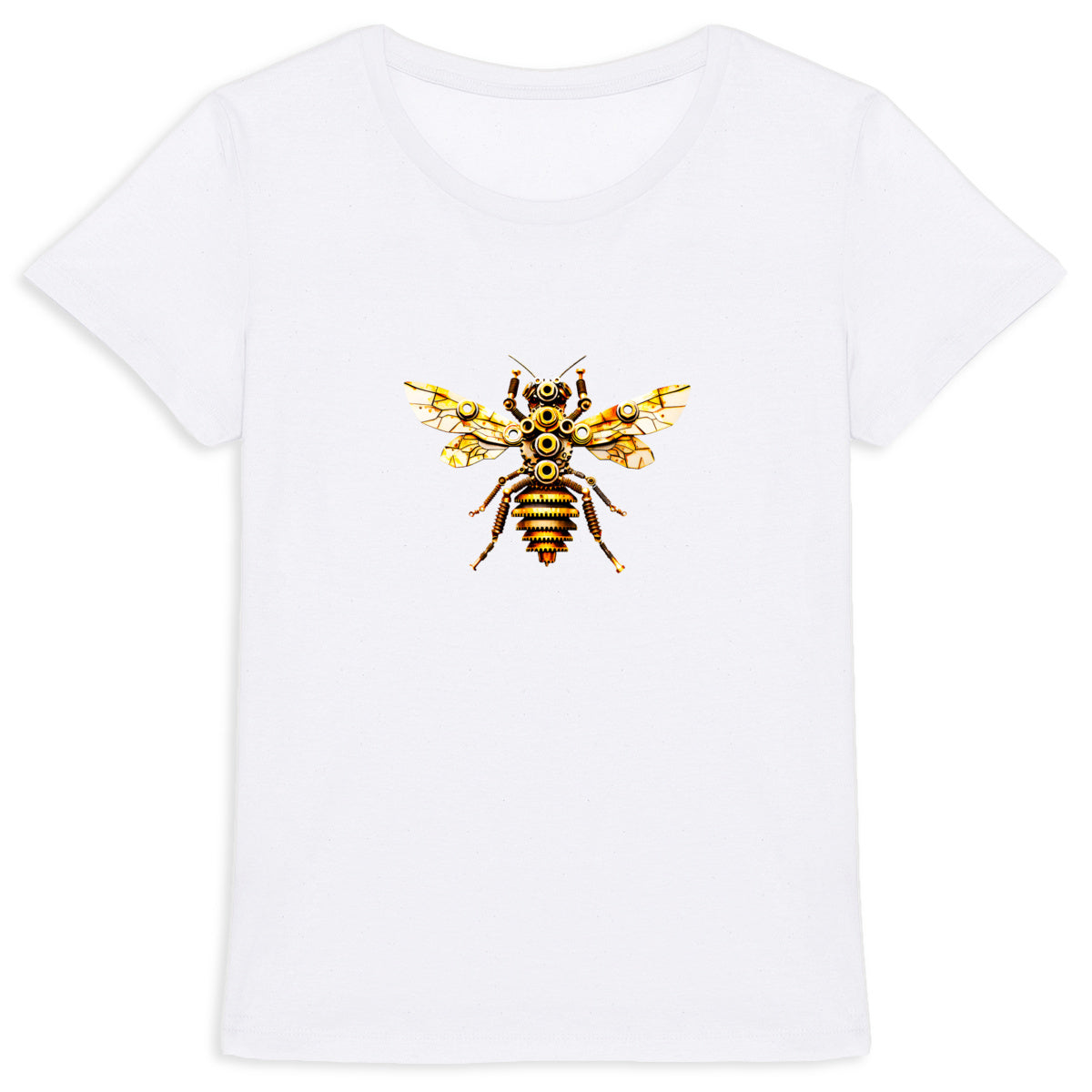 Bee Bolted 2 Front T-shirt Femme à Col Rond