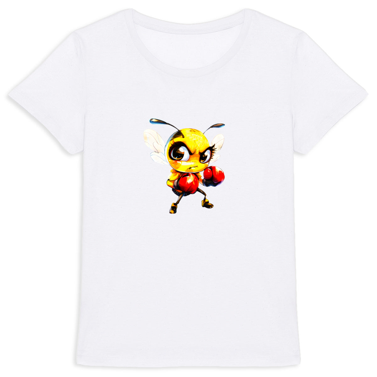 Boxing Bee 1 Front T-shirt Femme à Col Rond