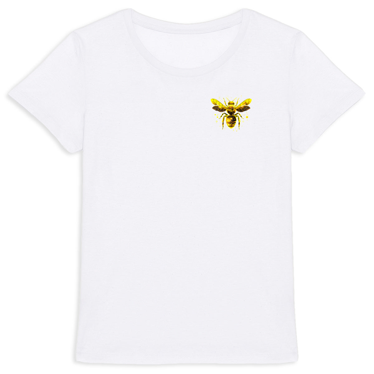 Eletronic Chip Yellow Bee 1 Logo T-shirt Femme à Col Rond