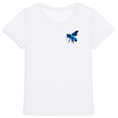 Celestial Blue Bee 2 Logo T-shirt Femme à Col Rond