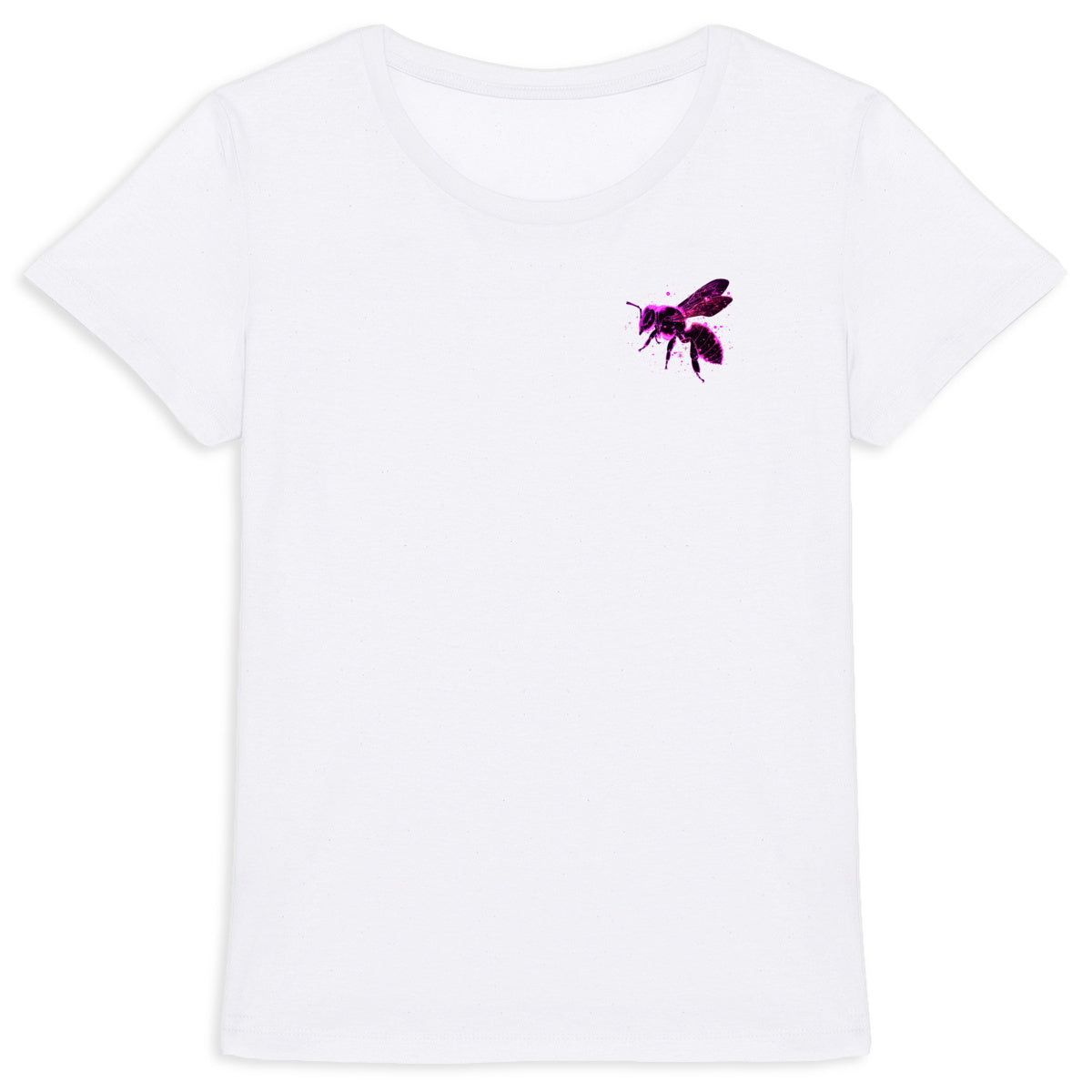 Celestial Purple Bee 2 Logo T-shirt Femme à Col Rond