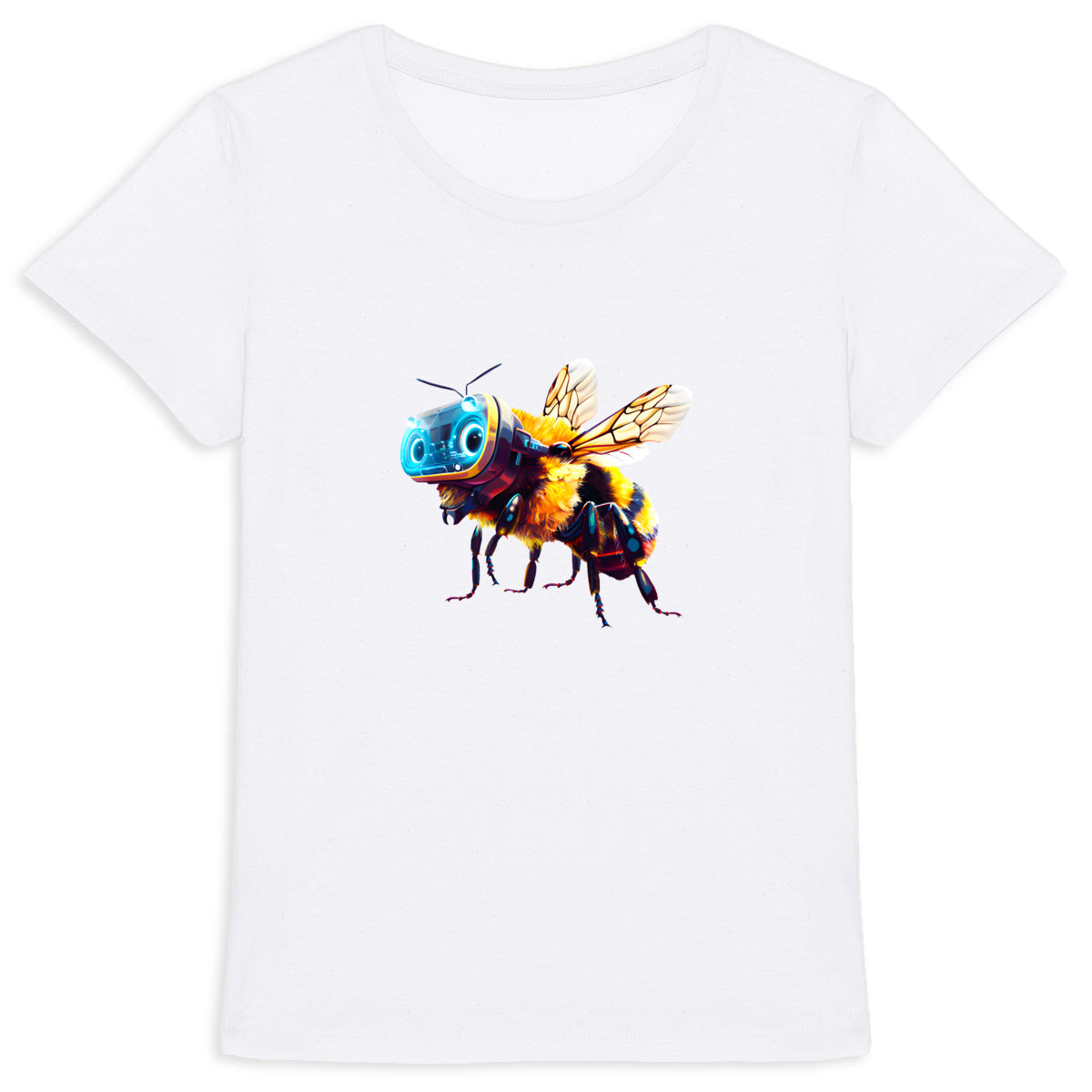 Virtual Reality Bee 1 Front T-shirt Femme à Col Rond