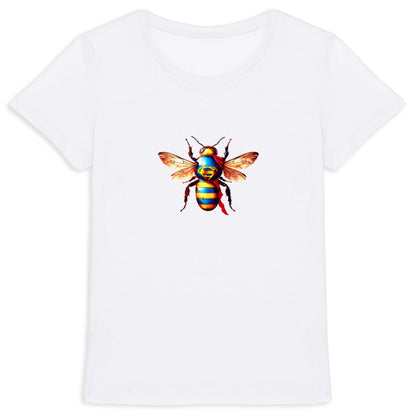 Super Man Bee Front T-shirt Femme à Col Rond