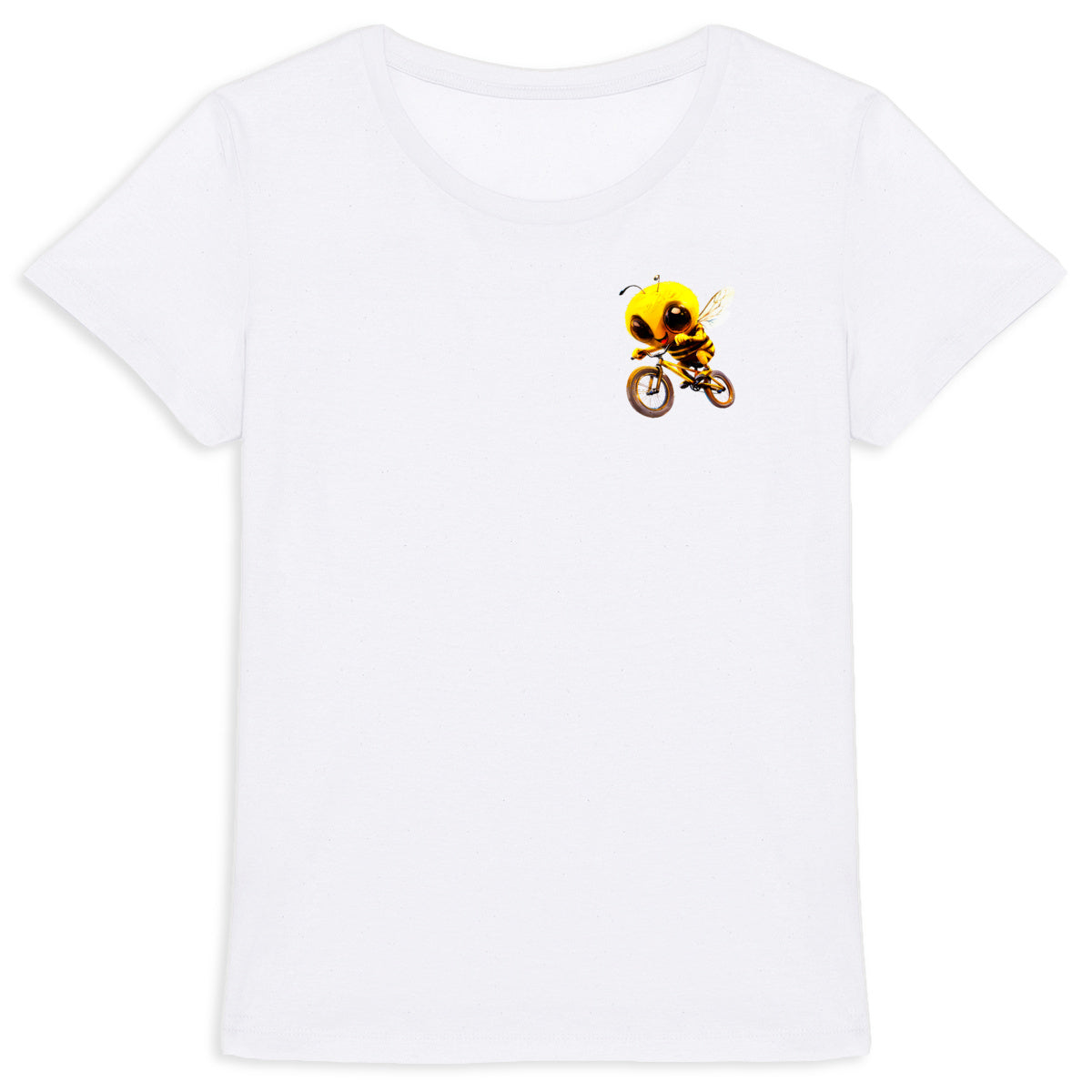 Biking Bee Logo T-shirt Femme à Col Rond