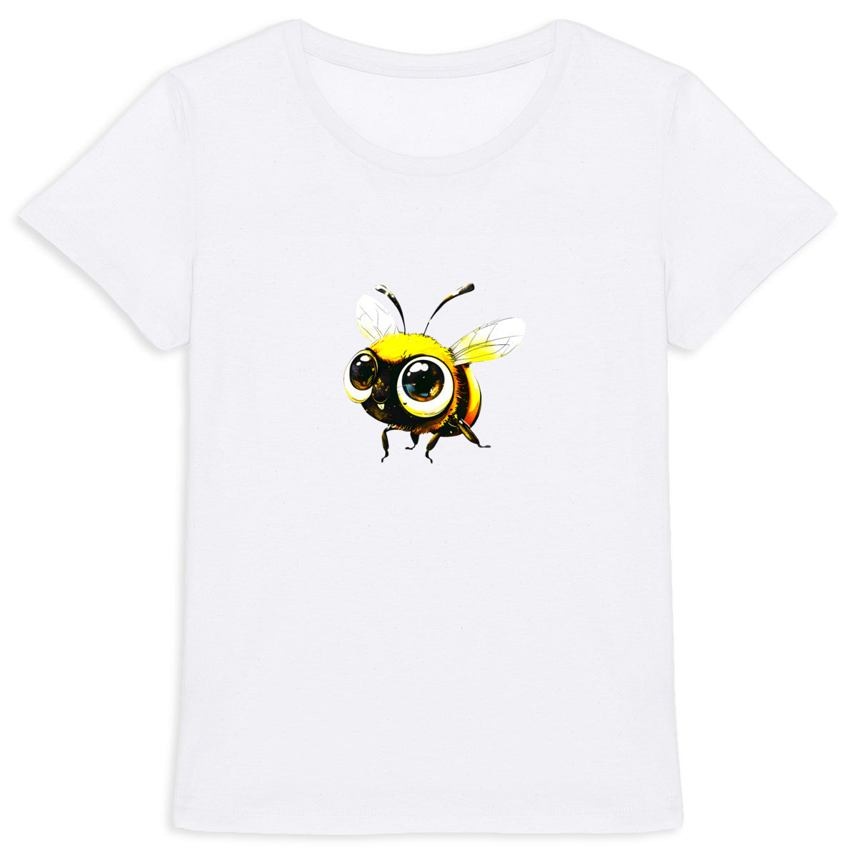 Cute Bee 2 Front T-shirt Femme à Col Rond