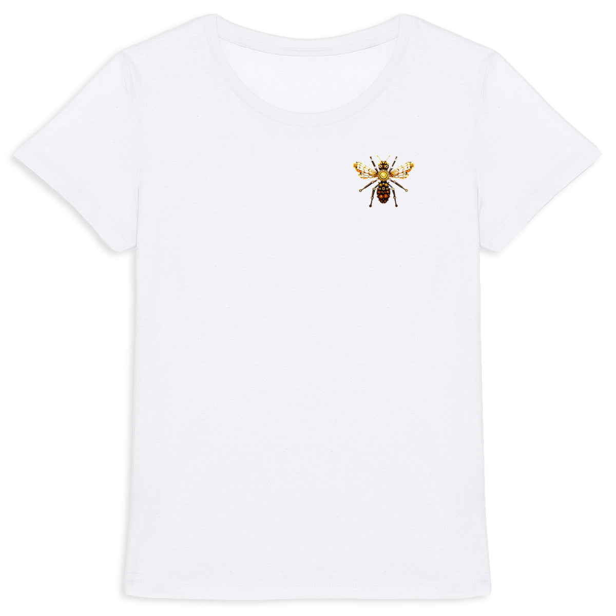 Bee Bolted 1 Logo T-shirt Femme à Col Rond