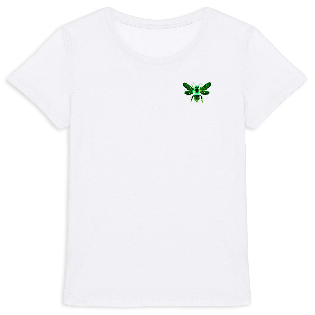 Celestial Green Bee 1 Logo T-shirt Femme à Col Rond