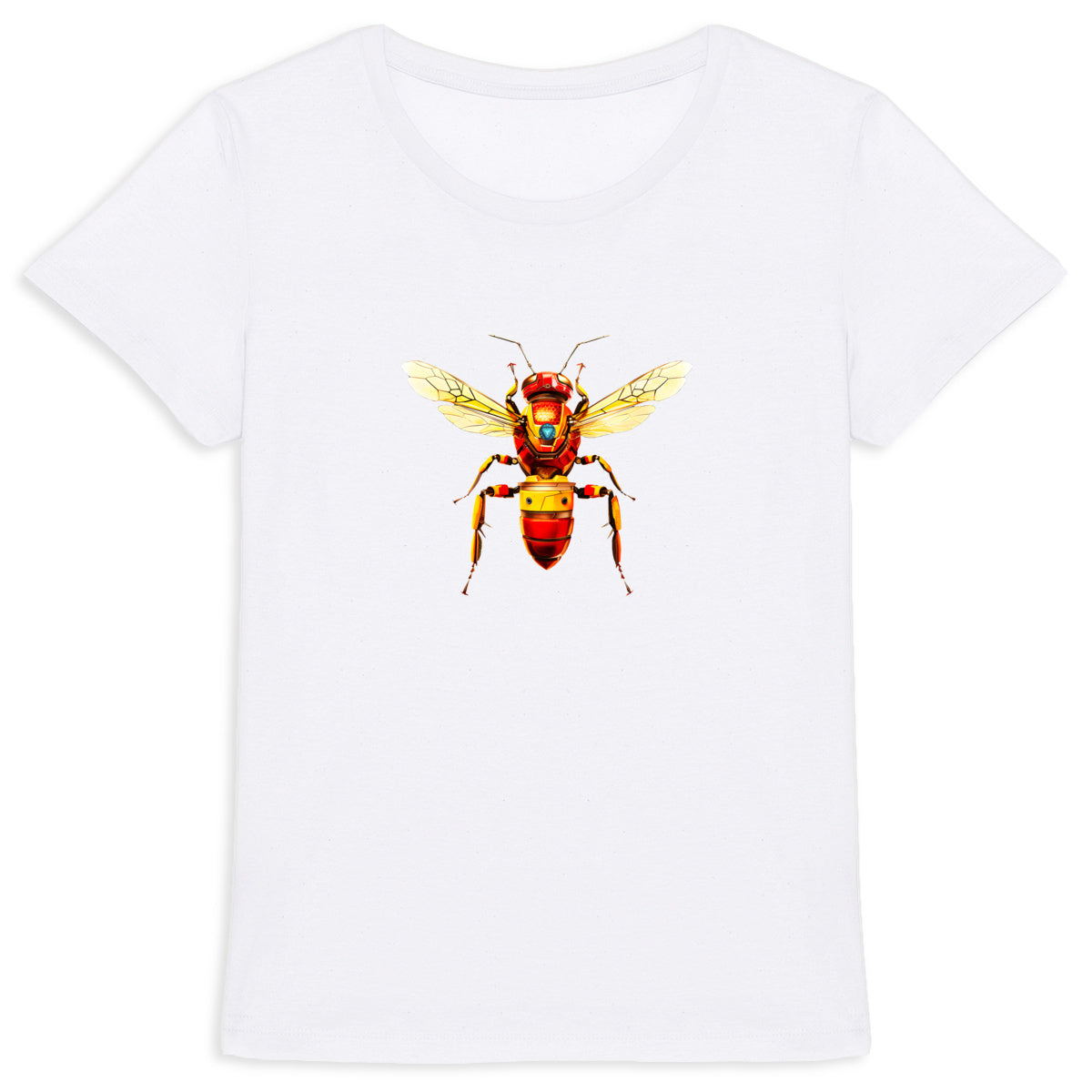 Iron Man Bee Front T-shirt Femme à Col Rond