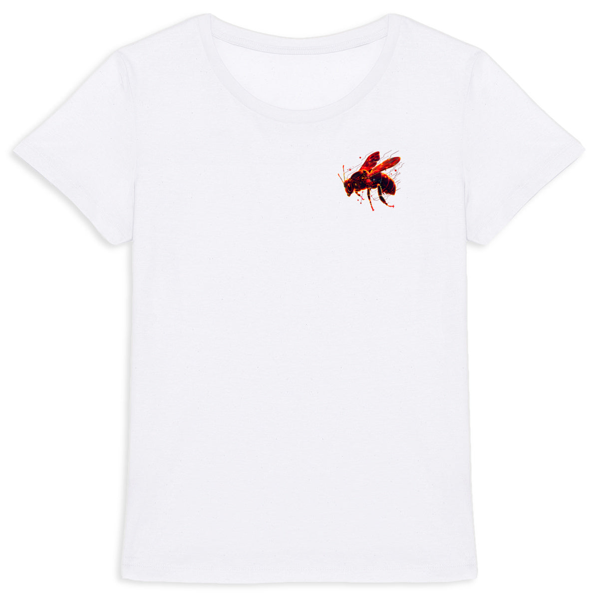 Eletronic Chip Red Bee 2 Logo T-shirt Femme à Col Rond