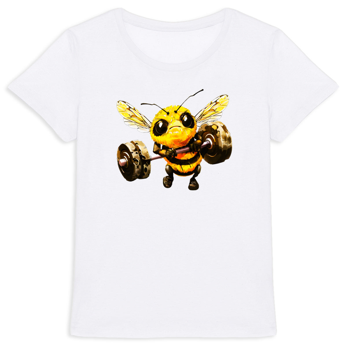 Bodybuild Bee 1 Front T-shirt Femme à Col Rond