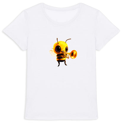 Trumpet Bee 1 Front T-shirt Femme à Col Rond