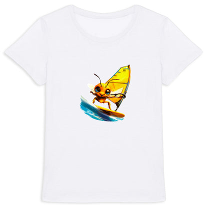 Windsurfing Bee Front T-shirt Femme à Col Rond