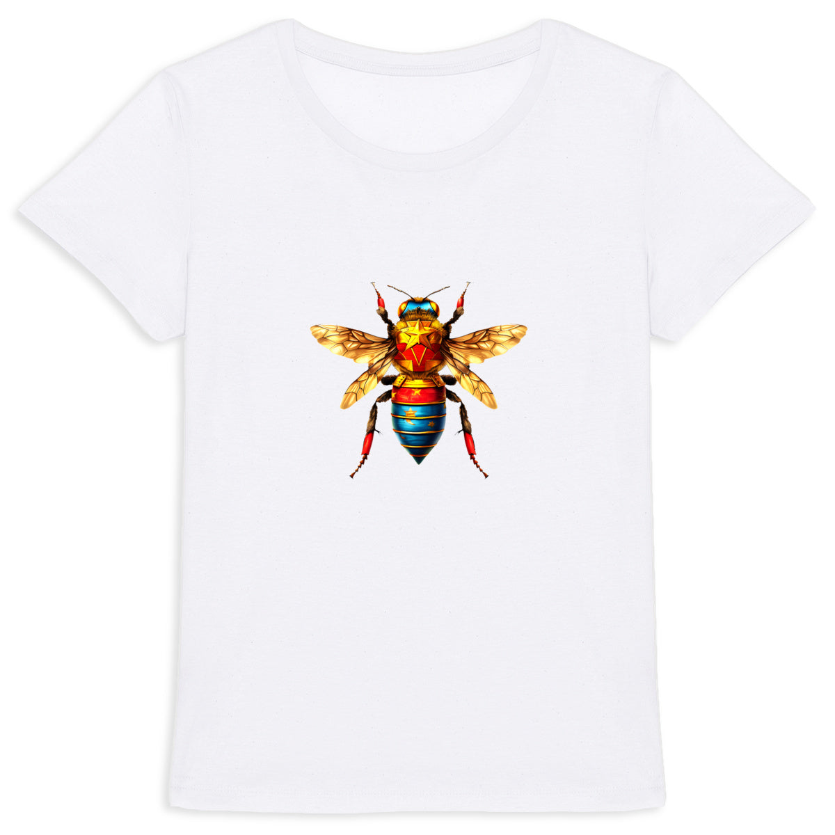 Wonder Woman Bee Front T-shirt Femme à Col Rond