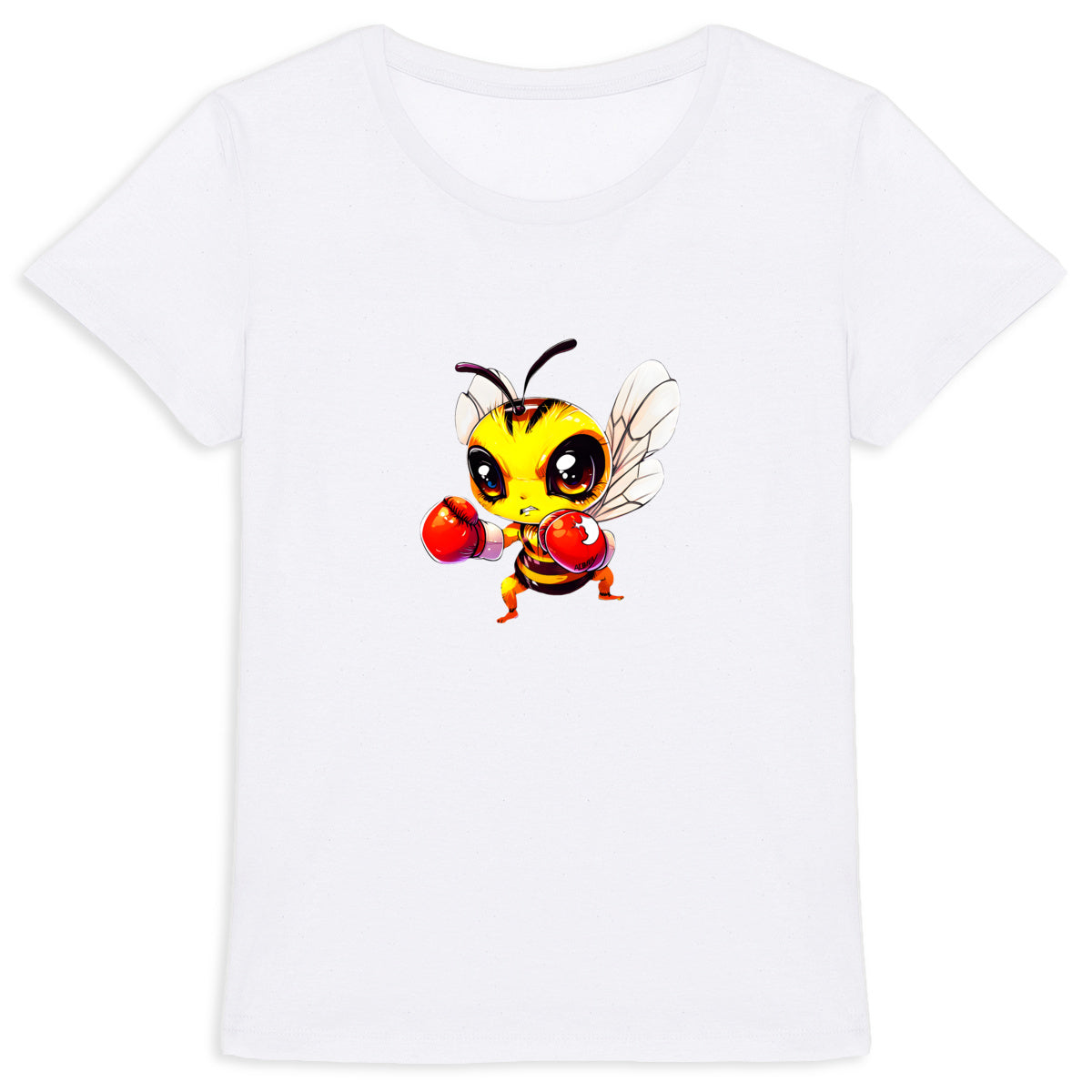 Boxing Bee 4 Front T-shirt Femme à Col Rond