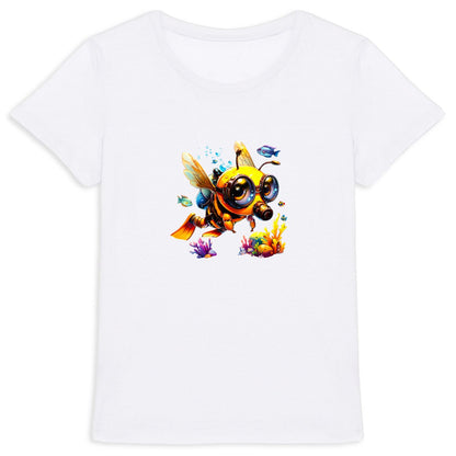 Diving Bee Front T-shirt Femme à Col Rond